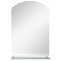 Espejo de pared con estante de vidrio templado 20x40 cm de vidaXL, Espejos - Ref: Foro24-249429, Precio: 17,01 €, Descuento: %