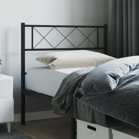 Cabecero de metal negro 90 cm de vidaXL, Cabeceros y pies de cama - Ref: Foro24-372305, Precio: 22,32 €, Descuento: %