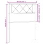 Cabecero de metal negro 90 cm de vidaXL, Cabeceros y pies de cama - Ref: Foro24-372305, Precio: 22,32 €, Descuento: %