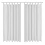 2 cortinas blancas micro-satinadas con trabillas, 140 x 175 cm de vidaXL, Cortinas y visillos - Ref: Foro24-130359, Precio: 2...