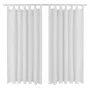 2 cortinas blancas micro-satinadas con trabillas, 140 x 175 cm de vidaXL, Cortinas y visillos - Ref: Foro24-130359, Precio: 2...