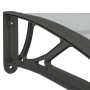 Marquesina puerta policarbonato negro y transparente 350x75 cm de vidaXL, Toldos - Ref: Foro24-153591, Precio: 96,99 €, Descu...