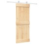 Puerta corredera con herrajes madera maciza de pino 80x210 cm en Puertas | Comprar online en Foru.es