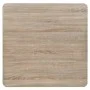 Mesa bar bistró MDF y acero cuadrada color roble 80x80x75 cm de vidaXL, Mesas de cocina y de comedor - Ref: Foro24-245614, Pr...