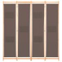 Biombo divisor de 4 paneles de tela marrón 160x170x4 cm de vidaXL, Divisores de ambientes - Ref: Foro24-248180, Precio: 66,56...