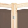 Biombo divisor de 4 paneles de tela marrón 160x170x4 cm de vidaXL, Divisores de ambientes - Ref: Foro24-248180, Precio: 66,56...