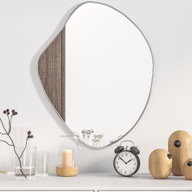 Espejo de pared plateado 60x50 cm de vidaXL, Espejos - Ref: Foro24-348249, Precio: 49,78 €, Descuento: %