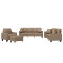 Juego de sofás con cojines 4 piezas cuero sintético capuchino de vidaXL, Sofás - Ref: Foro24-3201357, Precio: 699,91 €, Descu...