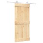 Puerta corredera con herrajes madera maciza de pino 90x210 cm en Puertas | Comprar online en Foru.es
