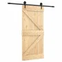 Sliding door with solid pine wood hardware 95x210 cm by vidaXL, Doors - Ref: Foro24-3203229, Price: 205,54 €, Discount: %