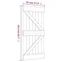 Sliding door with solid pine wood hardware 95x210 cm by vidaXL, Doors - Ref: Foro24-3203229, Price: 205,54 €, Discount: %