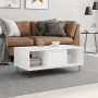 Mesa de centro madera contrachapada blanco brillo 90x50x36,5 cm de vidaXL, Mesas de centro - Ref: Foro24-830590, Precio: 68,0...