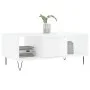 Mesa de centro madera contrachapada blanco brillo 90x50x36,5 cm de vidaXL, Mesas de centro - Ref: Foro24-830590, Precio: 67,1...