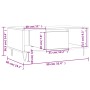 Mesa de centro madera contrachapada blanco brillo 90x50x36,5 cm de vidaXL, Mesas de centro - Ref: Foro24-830590, Precio: 68,0...