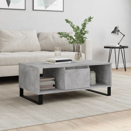 Mesa de centro madera contrachapada gris hormigón 90x50x36,5 cm de vidaXL, Mesas de centro - Ref: Foro24-830600, Precio: 61,1...