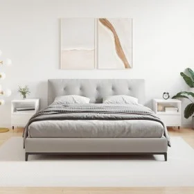 Mesitas noche 2 uds madera ingeniería blanco brillo 40x35x50 cm de vidaXL, Mesitas de noche - Ref: Foro24-830609, Precio: 77,...