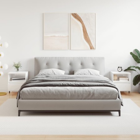Mesitas noche 2 uds madera ingeniería blanco brillo 40x35x50 cm de vidaXL, Mesitas de noche - Ref: Foro24-830609, Precio: 78,...