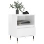 Mesitas noche 2 uds madera ingeniería blanco brillo 40x35x50 cm de vidaXL, Mesitas de noche - Ref: Foro24-830609, Precio: 78,...