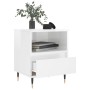Mesitas noche 2 uds madera ingeniería blanco brillo 40x35x50 cm de vidaXL, Mesitas de noche - Ref: Foro24-830609, Precio: 78,...