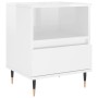 Mesitas noche 2 uds madera ingeniería blanco brillo 40x35x50 cm de vidaXL, Mesitas de noche - Ref: Foro24-830609, Precio: 78,...