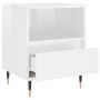 Mesitas noche 2 uds madera ingeniería blanco brillo 40x35x50 cm de vidaXL, Mesitas de noche - Ref: Foro24-830609, Precio: 78,...