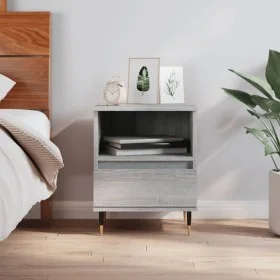 Mesita de noche madera de ingeniería gris Sonoma 40x35x50 cm de vidaXL, Mesitas de noche - Ref: Foro24-830616, Precio: 41,71 ...