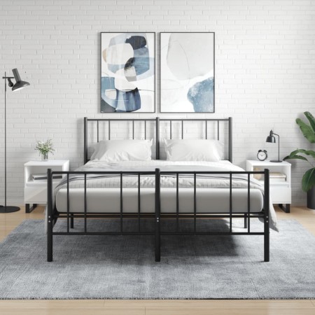 Mesitas de noche 2 uds madera de ingeniería blanco 40x35x50 cm de vidaXL, Mesitas de noche - Ref: Foro24-830637, Precio: 87,4...
