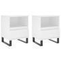 Mesitas de noche 2 uds madera de ingeniería blanco 40x35x50 cm de vidaXL, Mesitas de noche - Ref: Foro24-830637, Precio: 87,4...