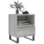 Mesita de noche 2 uds madera ingeniería gris Sonoma 40x35x50 cm de vidaXL, Mesitas de noche - Ref: Foro24-830649, Precio: 83,...