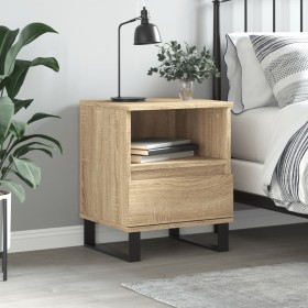 Mesita de noche madera de ingeniería roble Sonoma 40x35x50 cm de vidaXL, Mesitas de noche - Ref: Foro24-830642, Precio: 54,45...