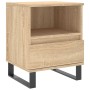 Mesita de noche madera de ingeniería roble Sonoma 40x35x50 cm de vidaXL, Mesitas de noche - Ref: Foro24-830642, Precio: 54,45...