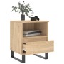 Mesita de noche madera de ingeniería roble Sonoma 40x35x50 cm de vidaXL, Mesitas de noche - Ref: Foro24-830642, Precio: 54,45...