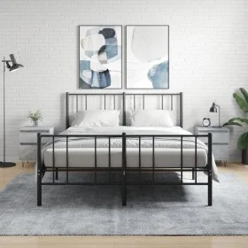 Mesitas noche 2 uds madera ingeniería gris hormigón 40x35x50 cm de vidaXL, Mesitas de noche - Ref: Foro24-830677, Precio: 70,...