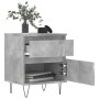 Mesitas noche 2 uds madera ingeniería gris hormigón 40x35x50 cm de vidaXL, Mesitas de noche - Ref: Foro24-830677, Precio: 70,...