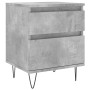 Mesitas noche 2 uds madera ingeniería gris hormigón 40x35x50 cm de vidaXL, Mesitas de noche - Ref: Foro24-830677, Precio: 70,...