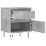 Bedside tables 2 units engineered wood gray concrete 40x35x50 cm by vidaXL, Nightstands - Ref: Foro24-830677, Price: 70,03 €,...