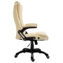 Silla de oficina de cuero sintético color crema de vidaXL, Sillas de oficina - Ref: Foro24-20234, Precio: 209,34 €, Descuento: %