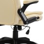 Silla de oficina de cuero sintético color crema de vidaXL, Sillas de oficina - Ref: Foro24-20234, Precio: 209,34 €, Descuento: %