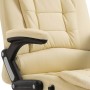 Silla de oficina de cuero sintético color crema de vidaXL, Sillas de oficina - Ref: Foro24-20234, Precio: 209,34 €, Descuento: %
