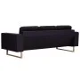 Black fabric 3-seater sofa by vidaXL, Sofas - Ref: Foro24-281390, Price: 443,69 €, Discount: %