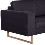 Sofá de 3 plazas de tela negro de vidaXL, Sofás - Ref: Foro24-281390, Precio: 450,76 €, Descuento: %