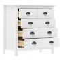 Mesita de noche Hill madera maciza de pino blanco 79x40x80 cm de vidaXL, Aparadores - Ref: Foro24-288916, Precio: 165,26 €, D...