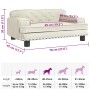 Cama para perros de terciopelo crema 70x45x30 cm en Camas para perros | Comprar online en Foru.es