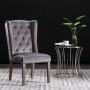 Silla de comedor de terciopelo gris de vidaXL, Sillas de comedor - Ref: Foro24-287951, Precio: 211,39 €, Descuento: %