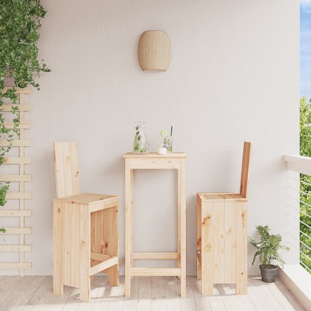 Taburetes altos de cocina 2 uds madera maciza pino 40x42x120 cm de vidaXL, Sillas de jardín - Ref: Foro24-825352, Precio: 120...