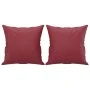 Sofá de 2 plazas con cojines cuero sintético rojo tinto 120 cm de vidaXL, Sofás - Ref: Foro24-3200801, Precio: 212,78 €, Desc...