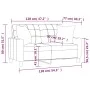 Sofá de 2 plazas con cojines cuero sintético rojo tinto 120 cm de vidaXL, Sofás - Ref: Foro24-3200801, Precio: 212,78 €, Desc...