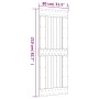 Puerta corredera con herrajes madera maciza de pino 80x210 cm en Puertas | Comprar online en Foru.es