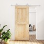Puerta corredera con herrajes madera maciza de pino 85x210 cm en Puertas | Comprar online en Foru.es