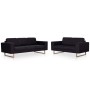 Juego de sofás 2 piezas de tela negro de vidaXL, Sofás - Ref: Foro24-276863, Precio: 850,52 €, Descuento: %